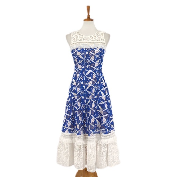 Badgley Mischka Eislyn Butterfly Embroidered Dress - Picture 3 of 10